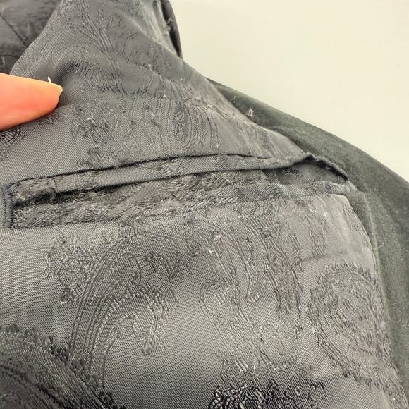 SAMUEL WINDSOR Mens Velvet Single Button Blazer Size 38S Black Regent Jacket - Picture 11 of 11